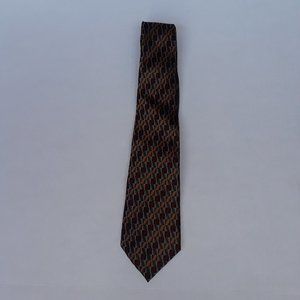 Van Heusen red, gold, black silk tie